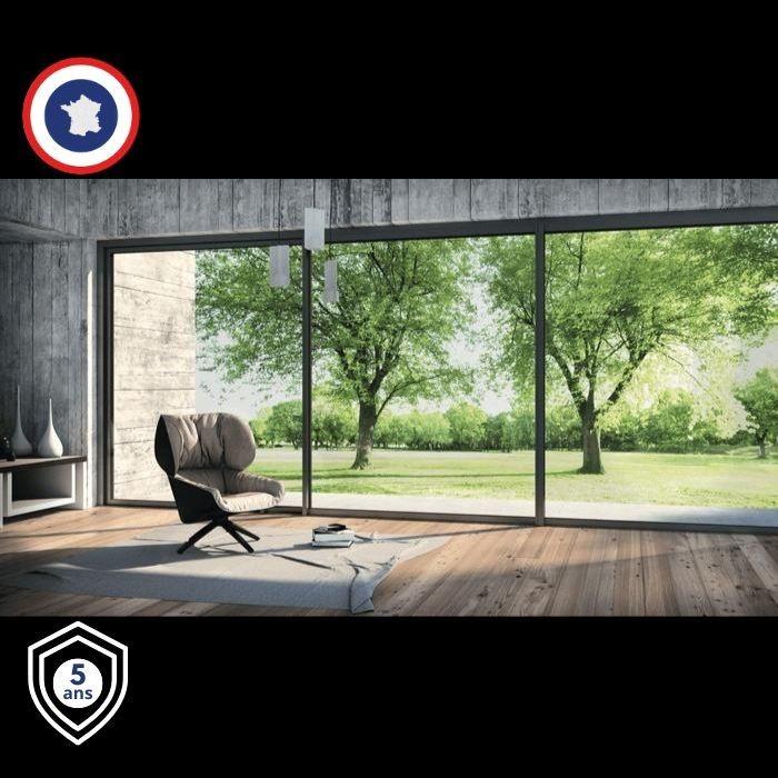 Acheter Baie coulissante Alu essentiel 3 vantaux  2 rails - Ma Menuiserie Française