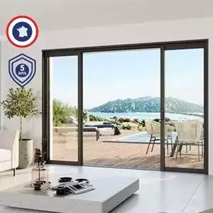 Baie coulissante Alu essentiel galandage 2 vantaux