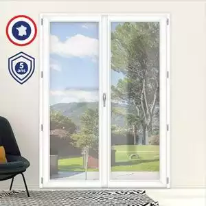 Porte fenêtre PVC THERMIA 2 VANTAUX sur mesure haute performance