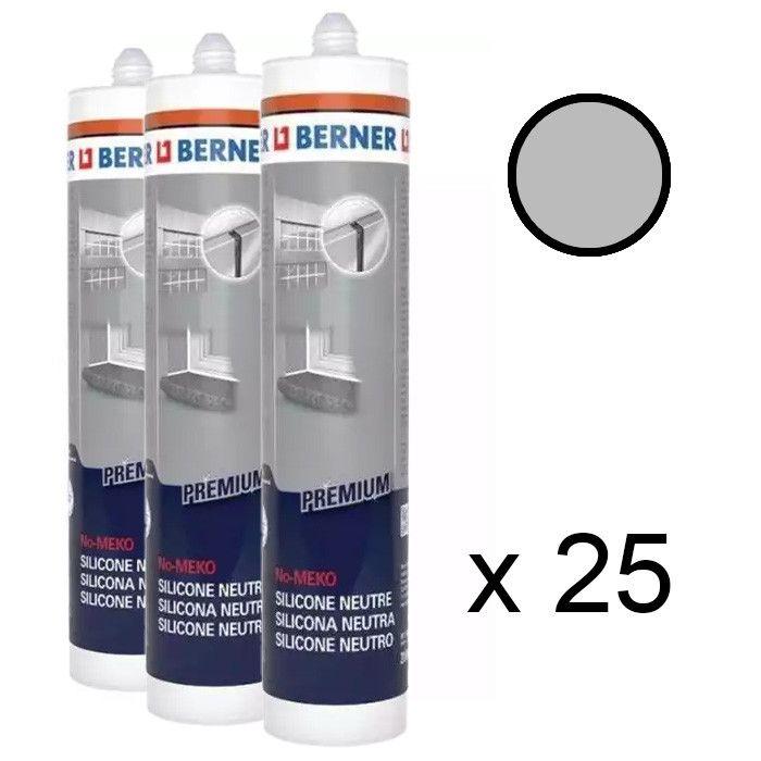 Acheter Silicone berner neutre alcoxy SNJF Premium Gris 1 carton (25 unités) - Ma Menuiserie Française