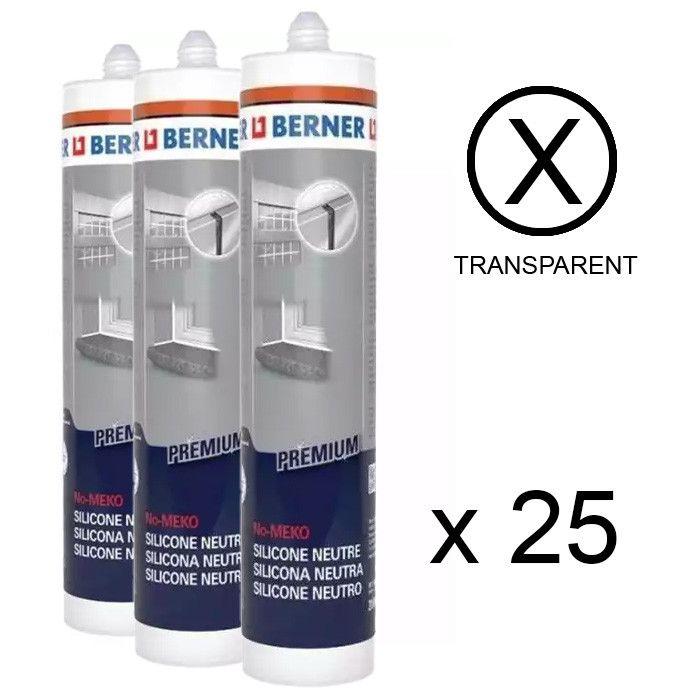 Acheter Silicone berner neutre alcoxy SNJF Premium Transparent 1 carton (25 unités) - Ma Menuiserie Française