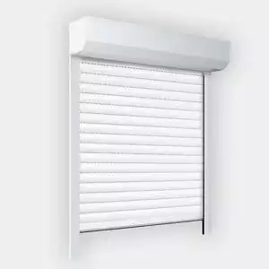 Volet roulant Blanc sur mesure  RENOVATION lame PVC manoeuvre par tringle oscillante 